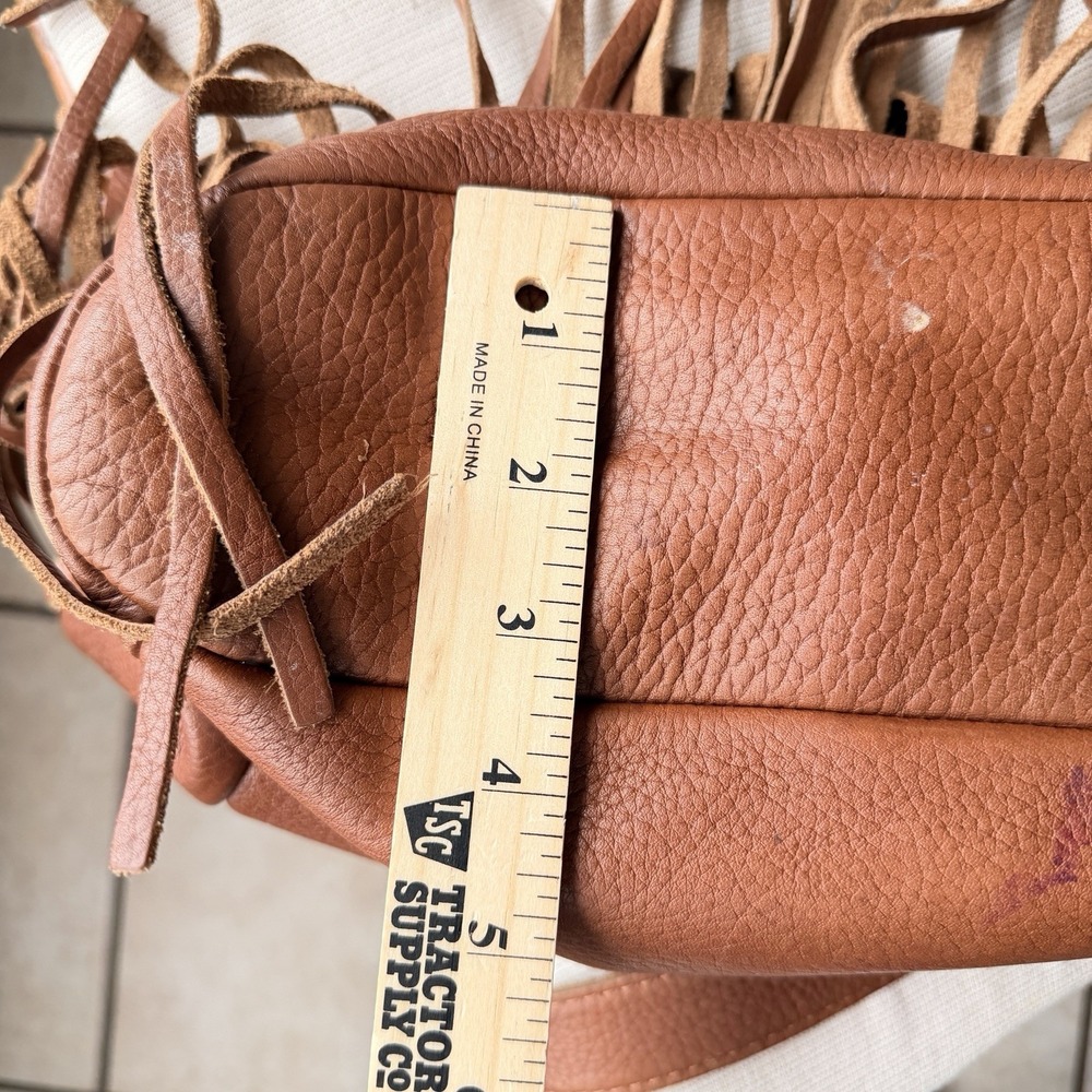 STS Ranchwear Boho Fringe Crossbody Purse Tan Leather Handbag Conceal Carry - Picture 10 of 16